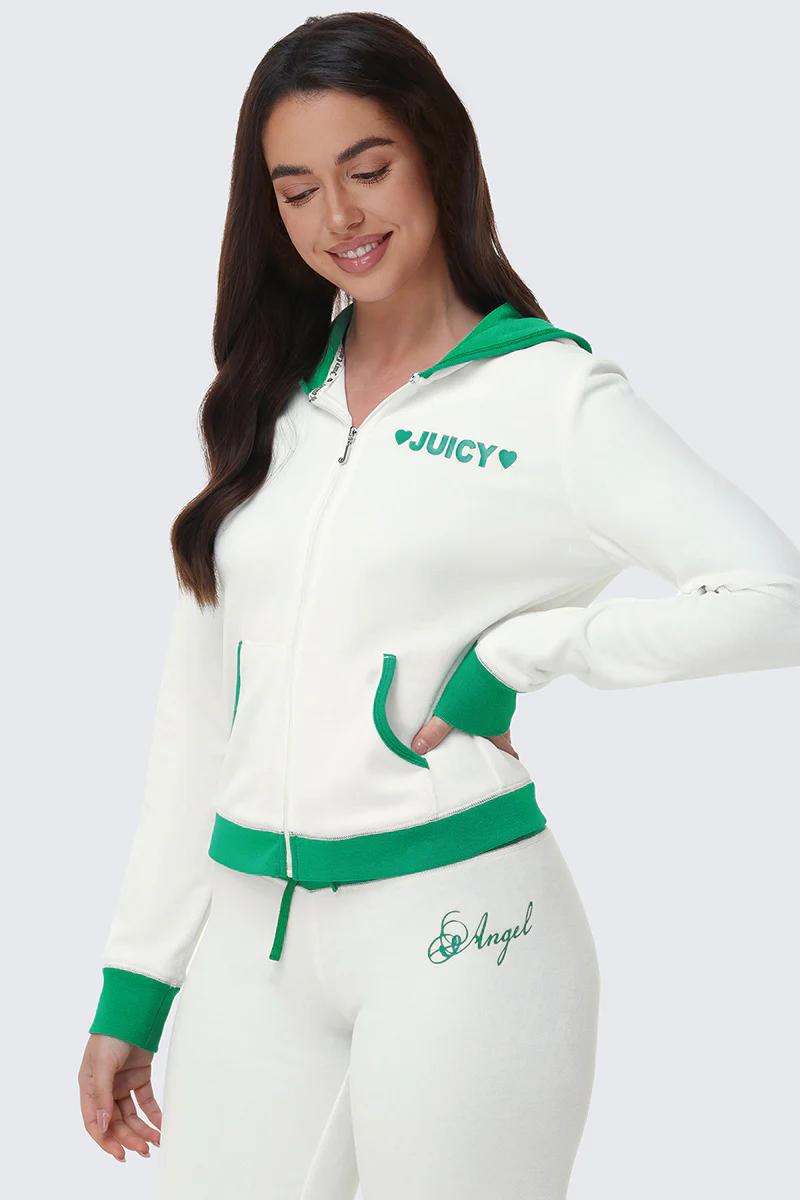 Contrast Trim Logo Hoodie - Image 4