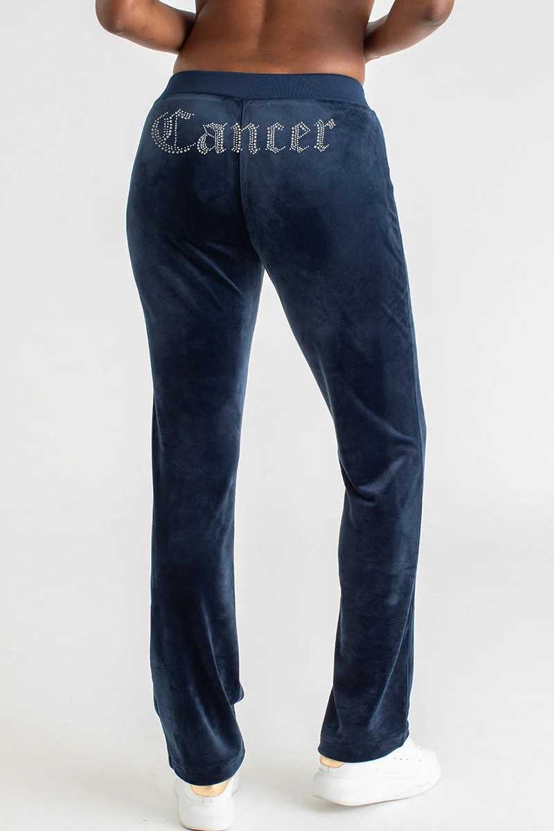 Cancer Customizable Big Bling Velour Track Pants - Image 3