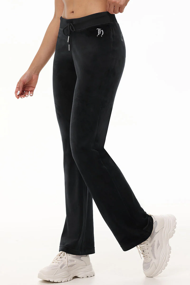 Custom Initial OG Big Bling Velour Track Pants - Image 10