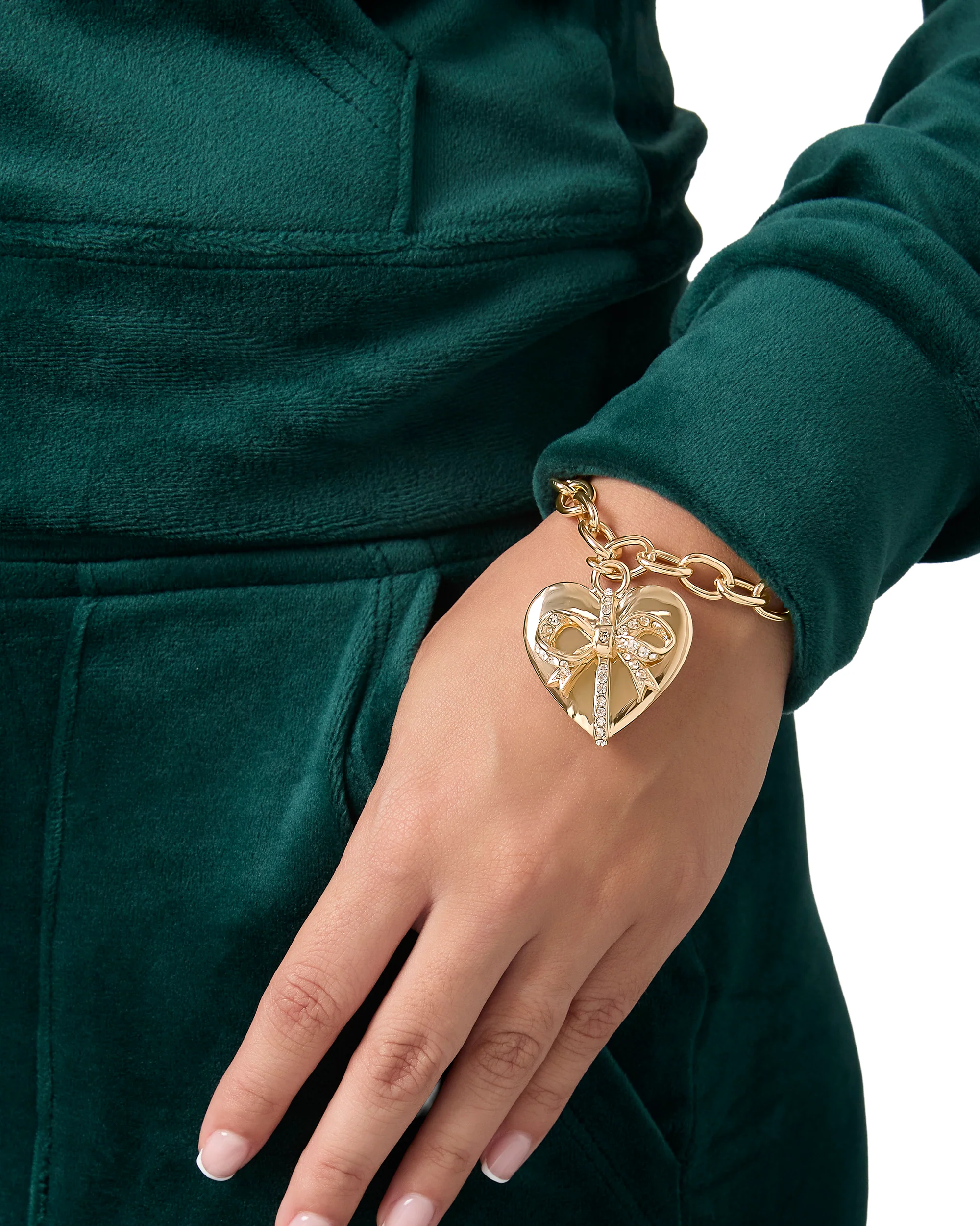 Heart Bow Drop Bracelet - Image 3