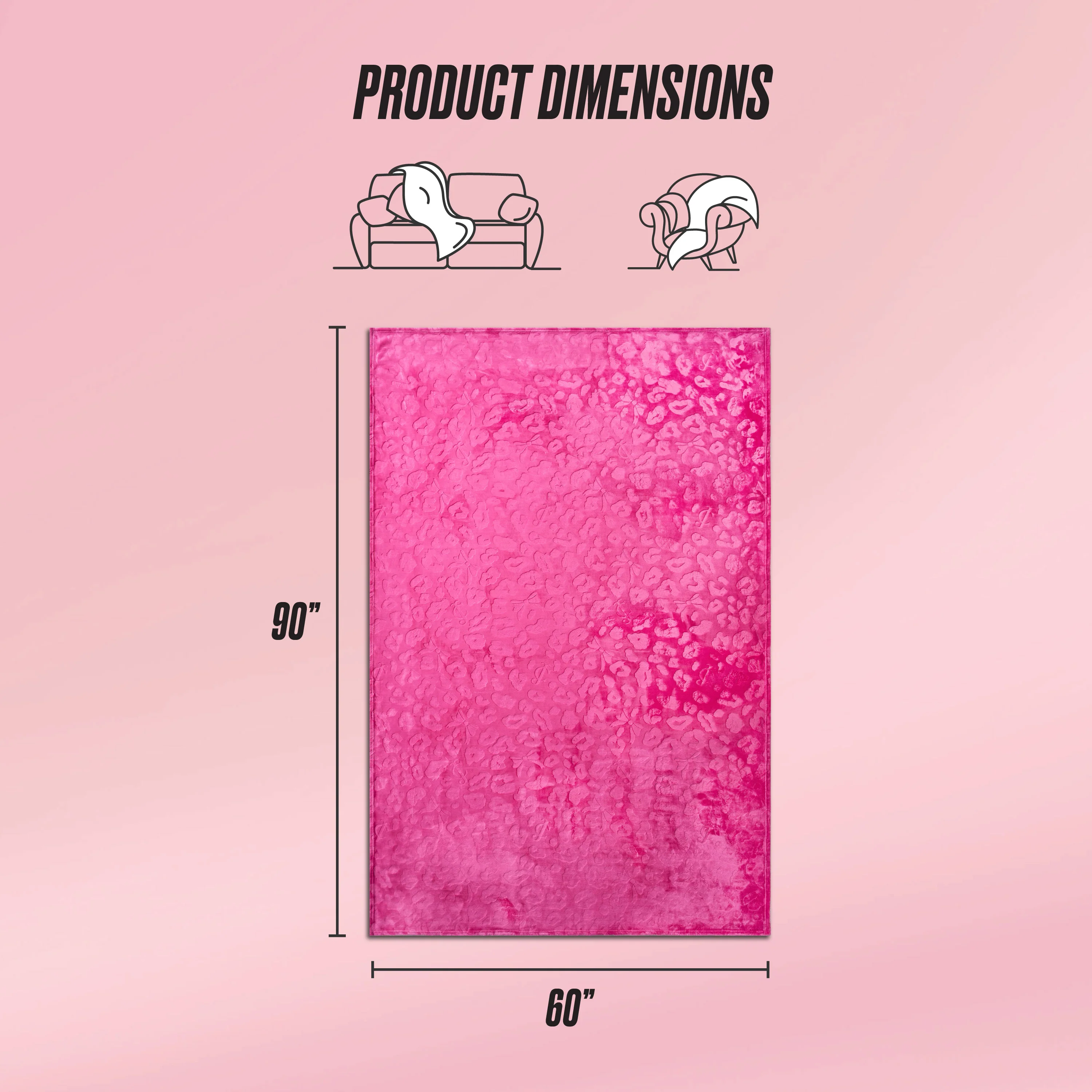 Plush Oversized Throw Blanket, 60" x 90" - Image 2