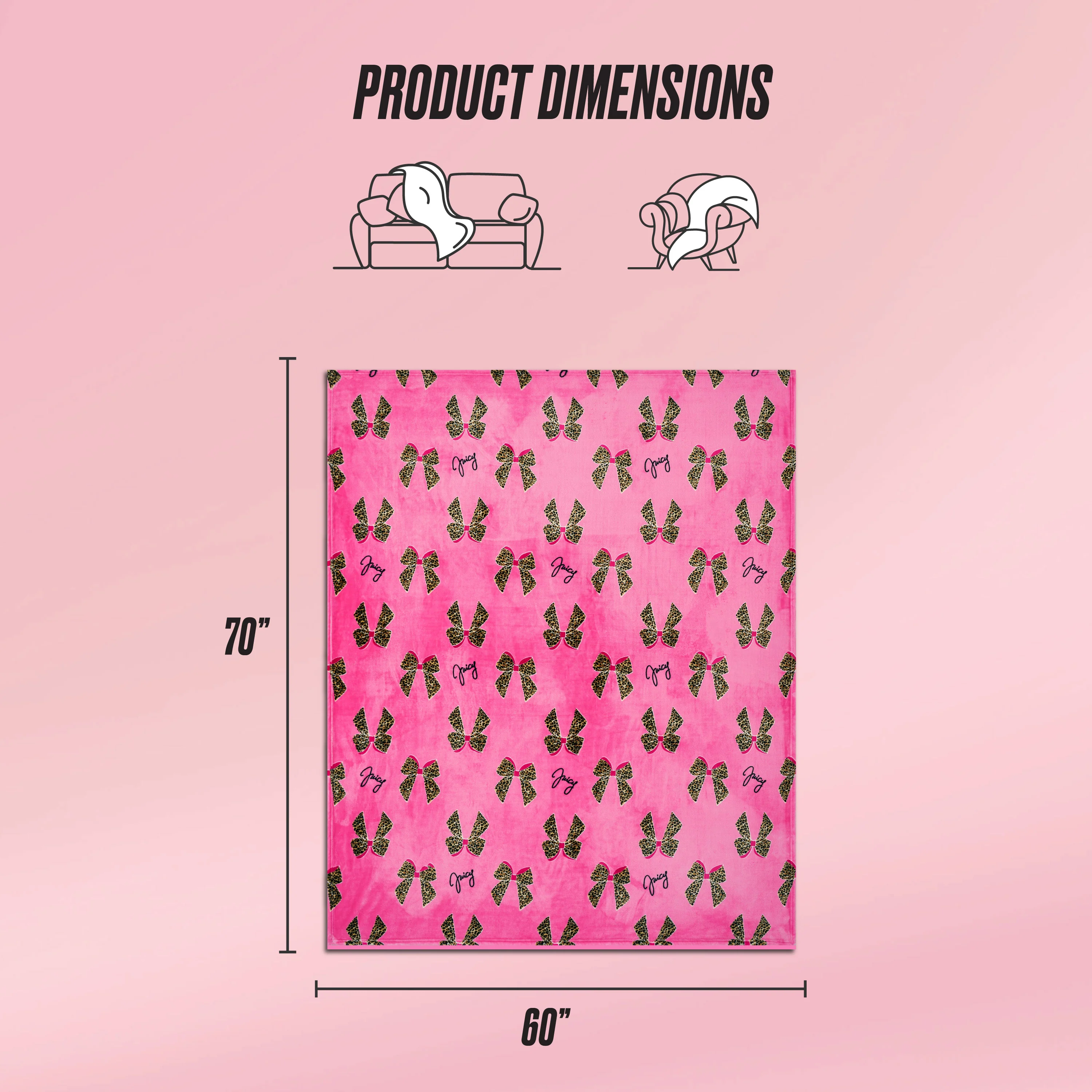 Plush Oversized Throw Blanket, 60" x 70" - Image 2