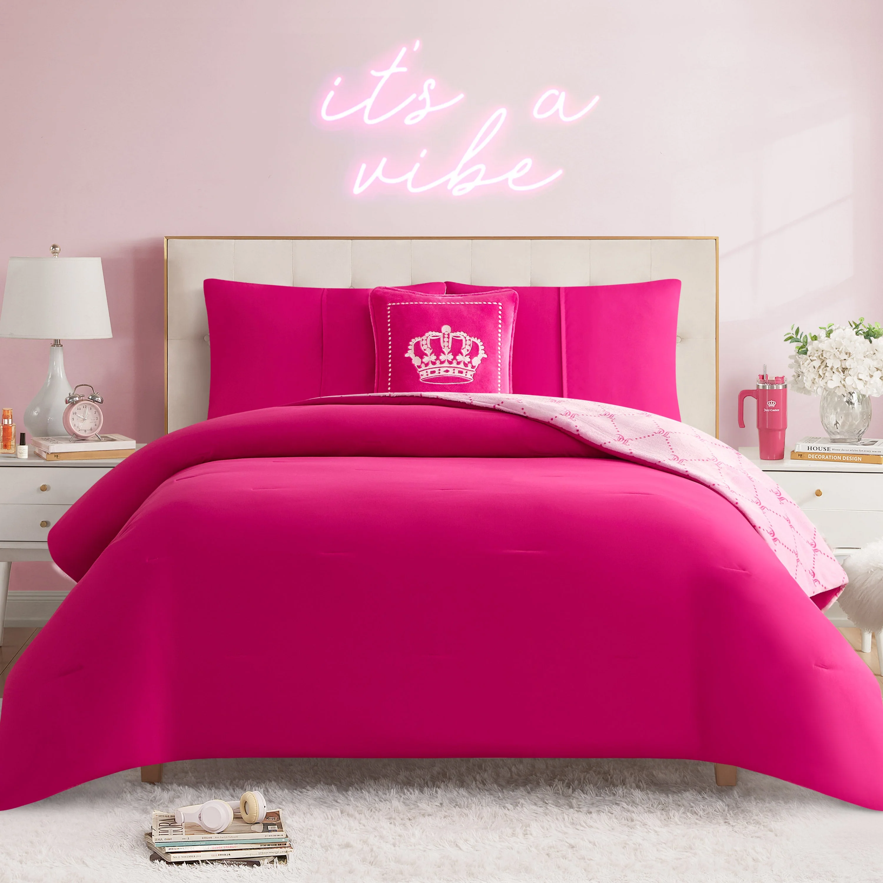 Plush Trellis Link Reversible Comforter Set - Image 4