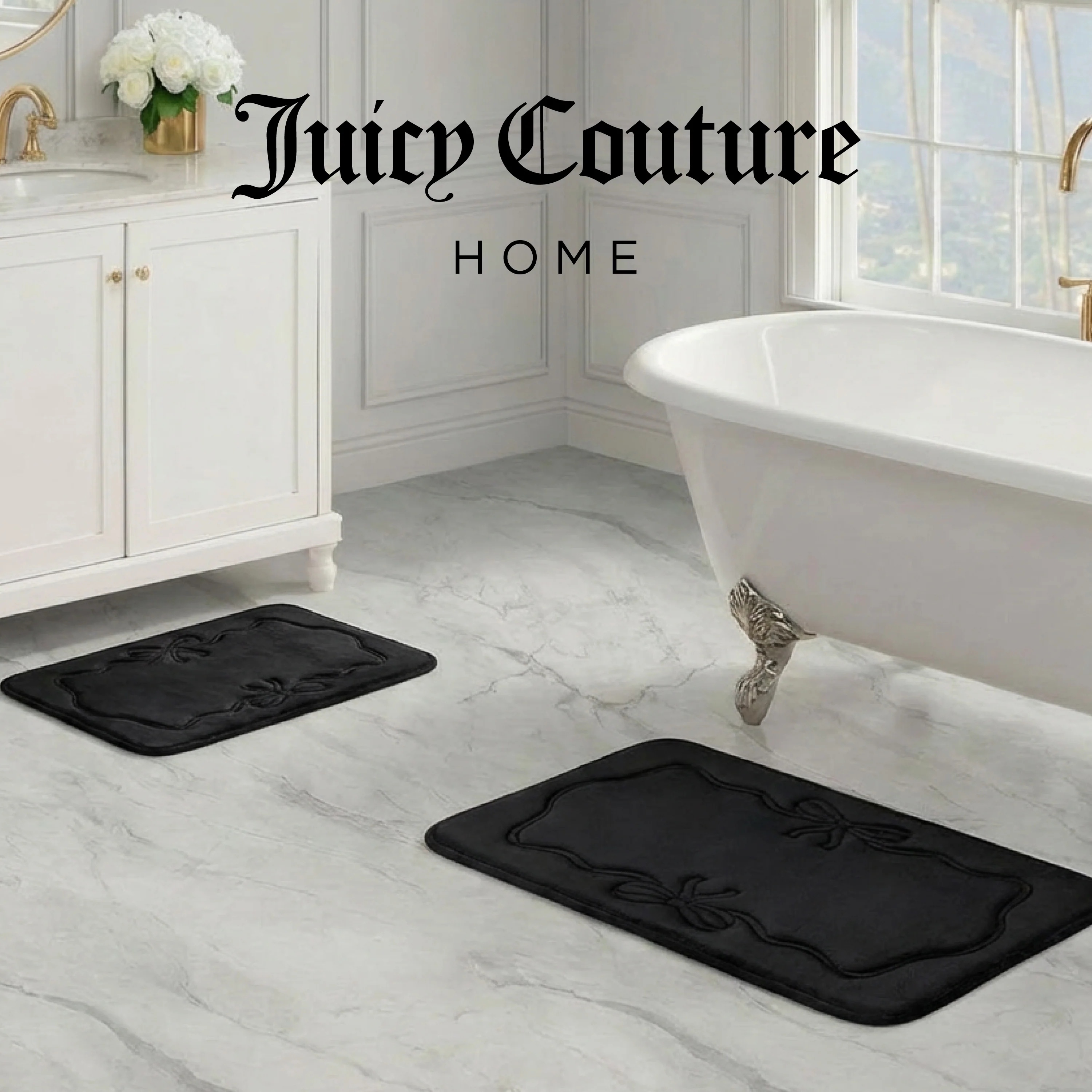 Quilted Memory Foam Bath Mat 2-Piece Set - Image 3