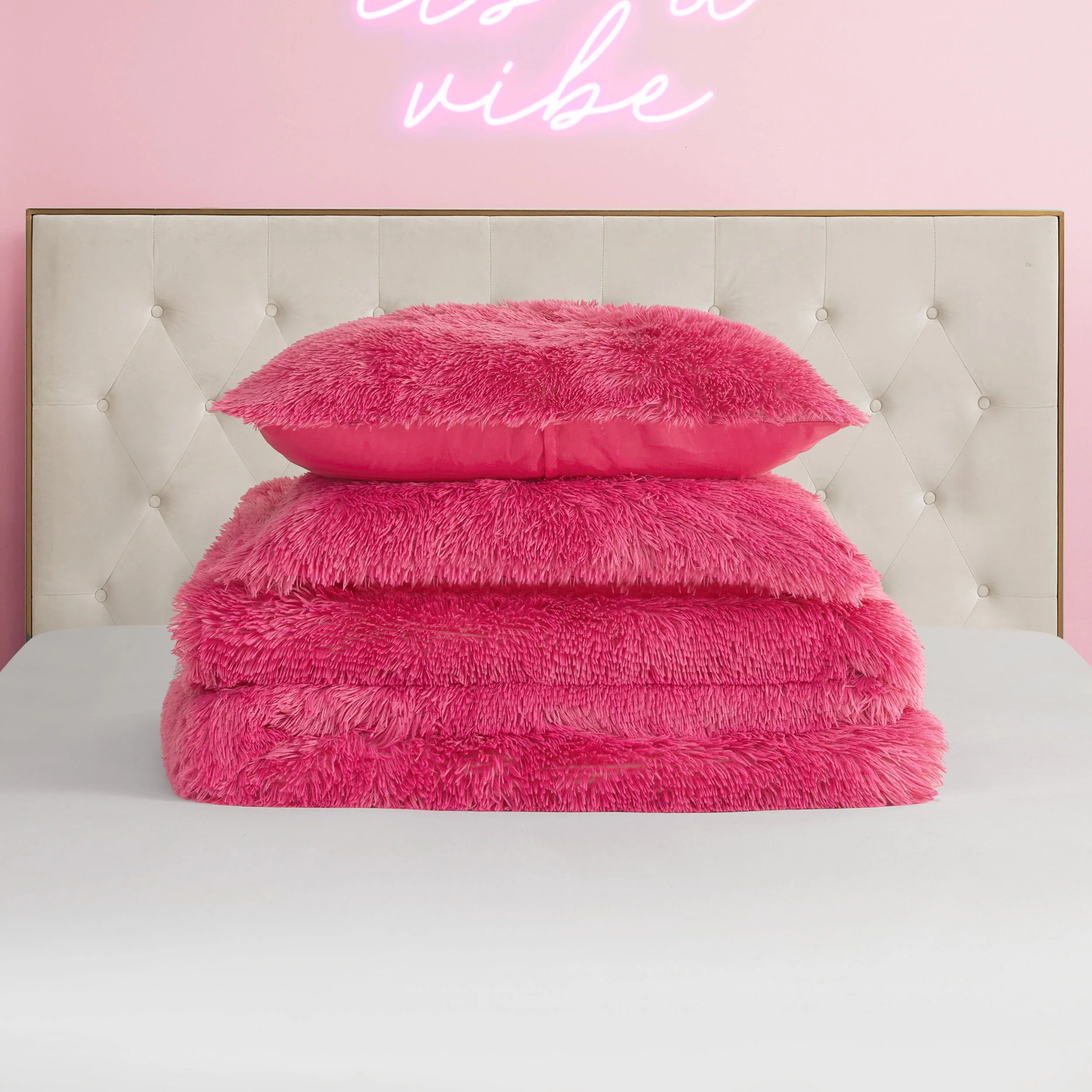 Shaggy Faux Fur Comforter Set - Image 5