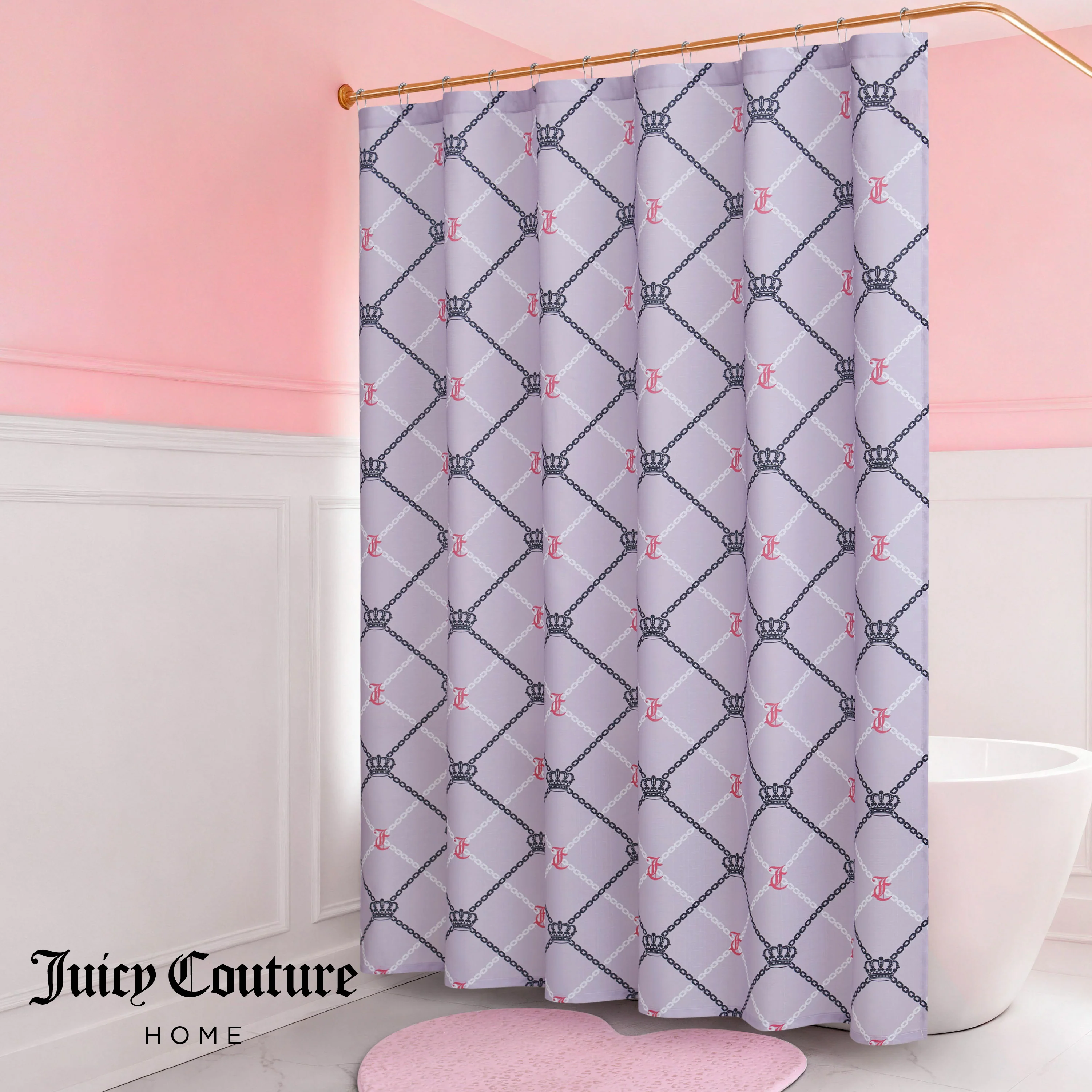 Shower Curtain and Hooks Set - Image 3