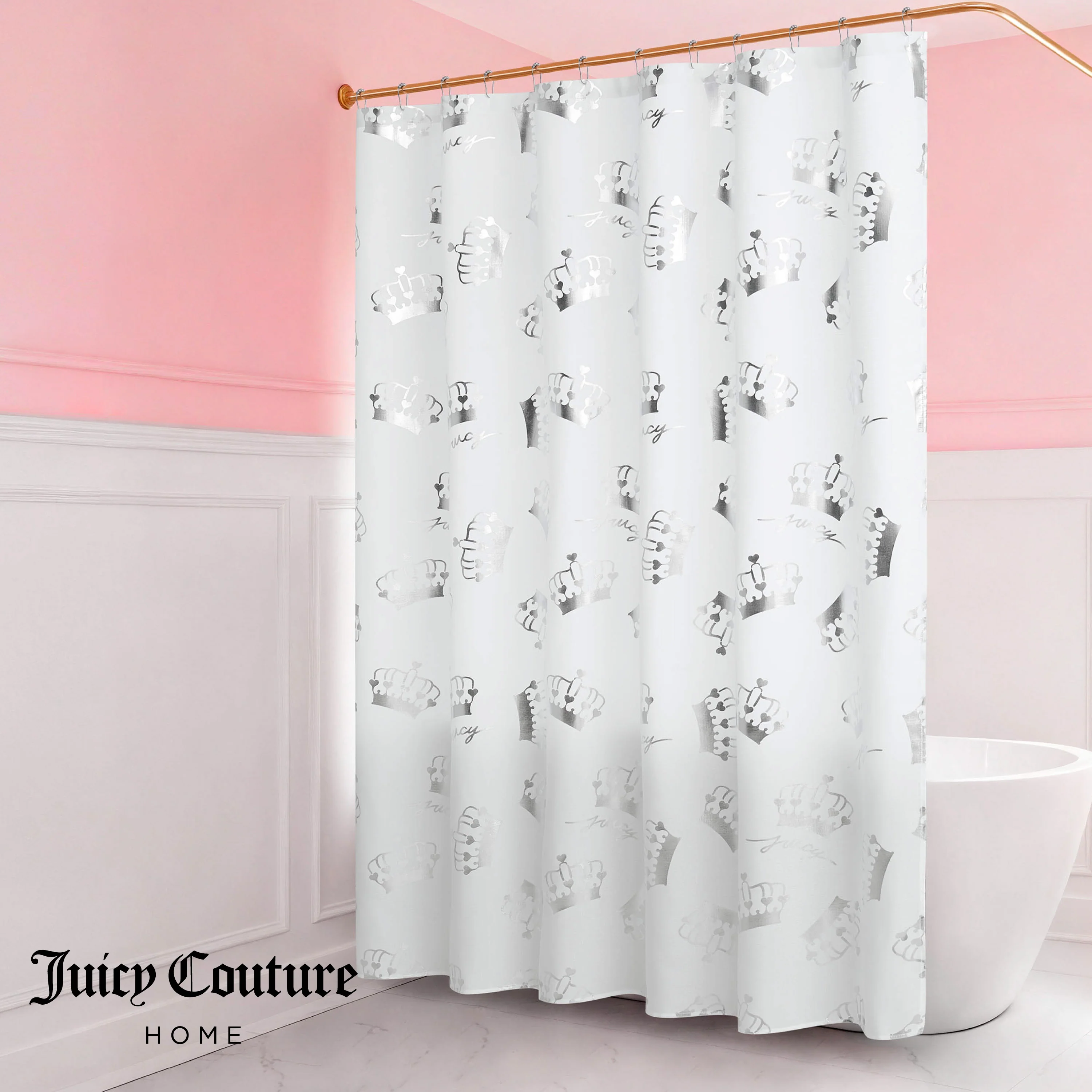 Shower Curtain and Hooks Set - Image 3
