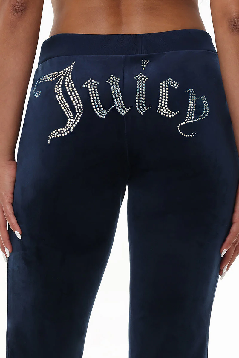 Technicolor Customizable Big Bling Velour Track Pants - Image 2