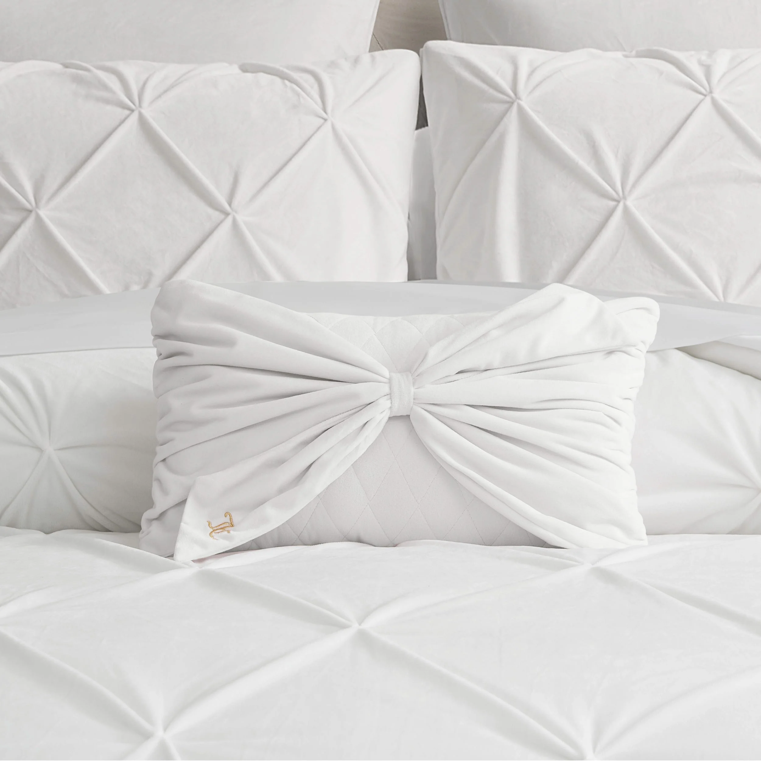 Velvet Bow Decorative Pillow